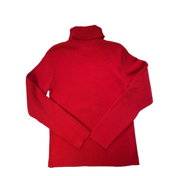 Pendleton Red Turtleneck Stretch Knit Sweater Top 100% Cotton NWT Women’s M - Picture 2 of 6